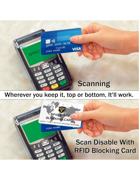 5 Tarjetas de Bloqueo RFID SaiTech IT Mapa Mundial Blanco