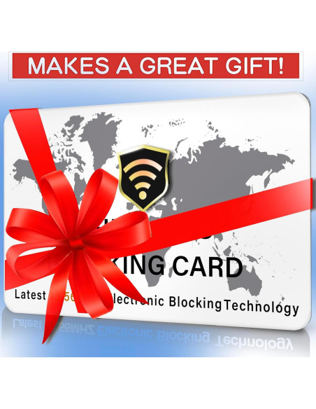 5 Tarjetas de Bloqueo RFID SaiTech IT Mapa Mundial Blanco