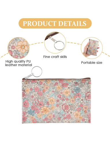 Monedero Pequeño Amabro Beige para Mujeres con Cremallera