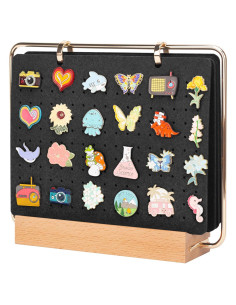 Organizador de Exhibición de Pines PACMAXI - 180+ Pines, Soporte de Madera