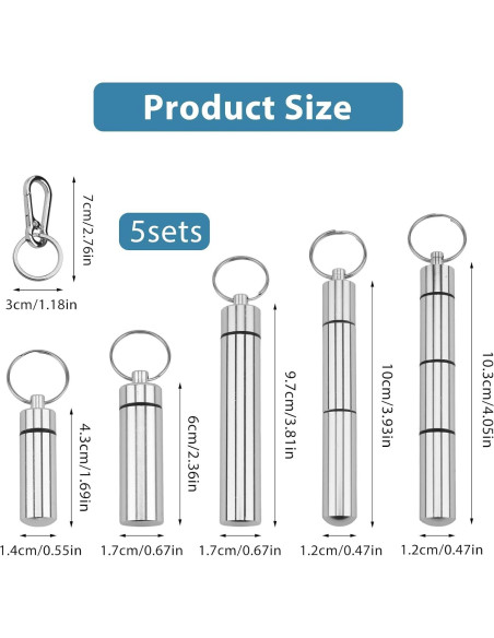 Juego de 10 Estuches para Pastillas Vocect con Llaveros