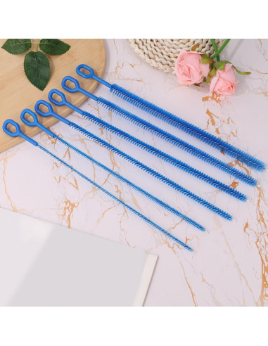 Juego de 6 cepillos limpiadores de pajitas Lasuroa 32 cm