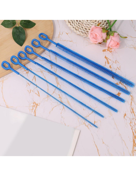 Juego de 6 cepillos limpiadores de pajitas Lasuroa 32 cm