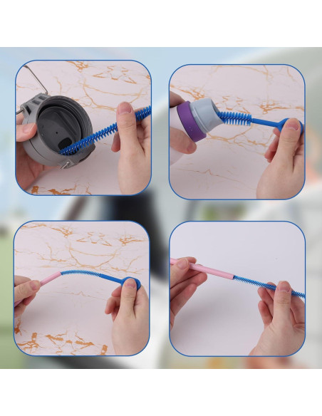 Juego de 6 cepillos limpiadores de pajitas Lasuroa 32 cm