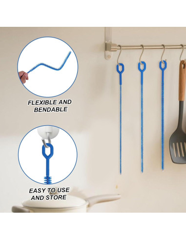 Juego de 6 cepillos limpiadores de pajitas Lasuroa 32 cm