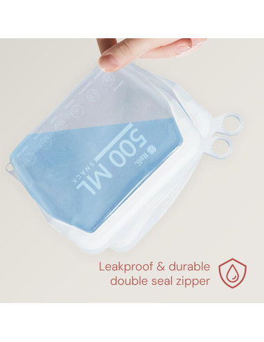 Bolsas de Silicona Reutilizables Reli. Snack 500 ml - 2 Paquete