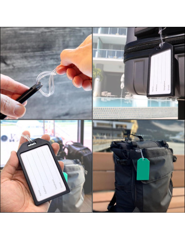 Paquete de 5 Etiquetas de Equipaje Rígidas Specialist ID 15.24 cm