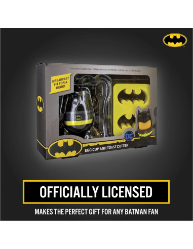 Juego de desayuno Batman Paladone - Taza, cuchara y cortador