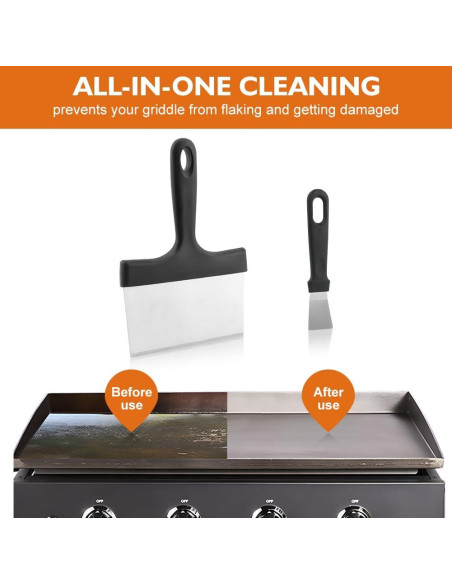 Raspador de Parrilla de Acero Inoxidable RVXlRDN - 2 Piezas