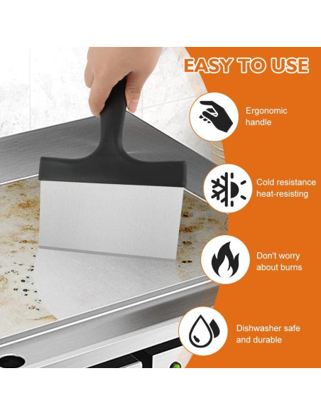 Raspador de Parrilla de Acero Inoxidable RVXlRDN - 2 Piezas