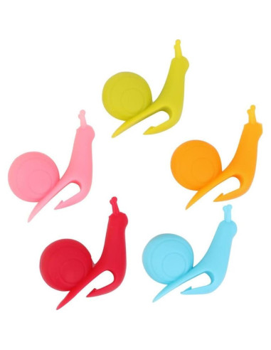 Paquete de 10 Clips de Silicona Caracol SOSUO para Bolsas de Té