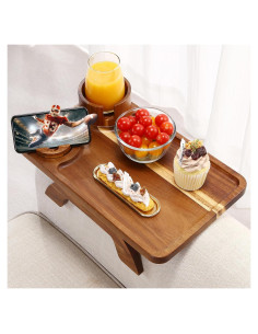 Mesa de Reposabrazos Acanacle de Madera de Acacia 39.1x24.9cm