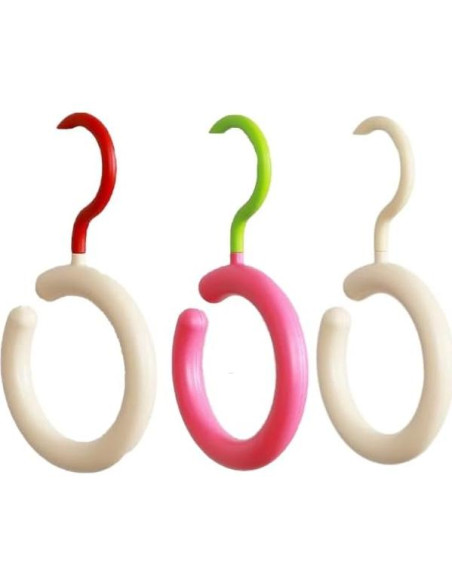 Organizador de Ganchos Rotativos MIXNEX 3 Pcs Coloridos 360