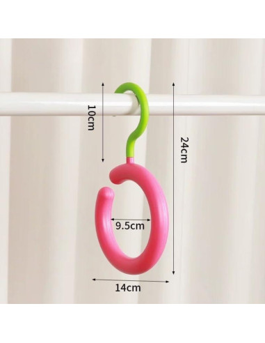 Organizador de Ganchos Rotativos MIXNEX 3 Pcs Coloridos 360