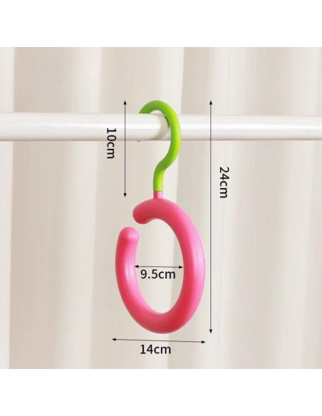 Organizador de Ganchos Rotativos MIXNEX 3 Pcs Coloridos 360