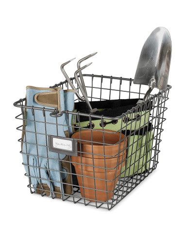 Cesta de Almacenamiento Pequeña Spectrum Gris Industrial 34.9x24.8x20.3 cm