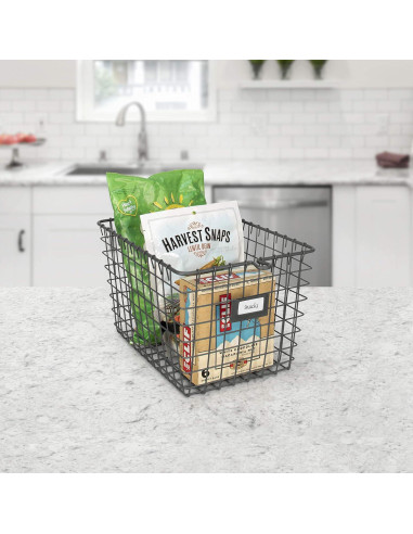 Cesta de Almacenamiento Pequeña Spectrum Gris Industrial 34.9x24.8x20.3 cm