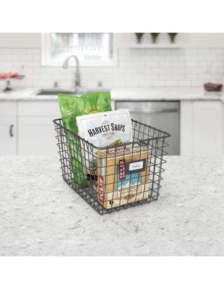 Cesta de Almacenamiento Pequeña Spectrum Gris Industrial 34.9x24.8x20.3 cm