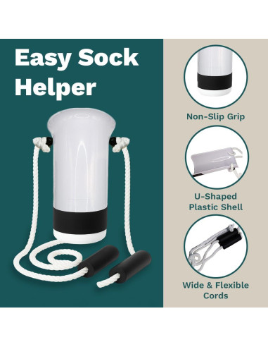 Ayuda para Poner Calcetines Medirosa - Dispositivo Ergonómico para Personas Mayores