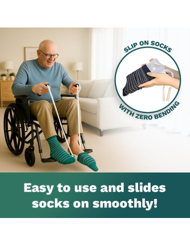 Ayuda para Poner Calcetines Medirosa - Dispositivo Ergonómico para Personas Mayores