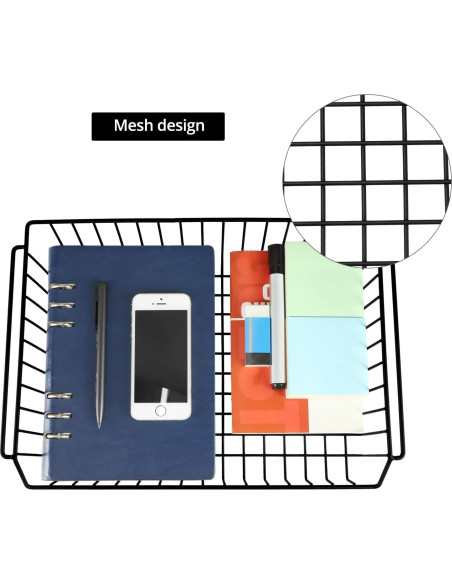 Cajón Bajo Escritorio QWORK - Organizador de Metal 32x23cm