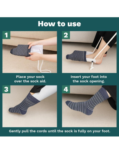 Ayuda para Poner Calcetines Medirosa - Dispositivo Ergonómico para Personas Mayores