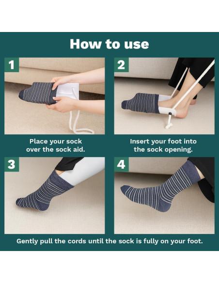 Ayuda para Poner Calcetines Medirosa - Dispositivo Ergonómico para Personas Mayores