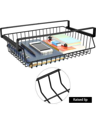 Cajón Bajo Escritorio QWORK - Organizador de Metal 32x23cm