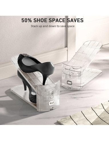 Organizador de Zapatos Transparente WY - Paquete de 12 Unidades