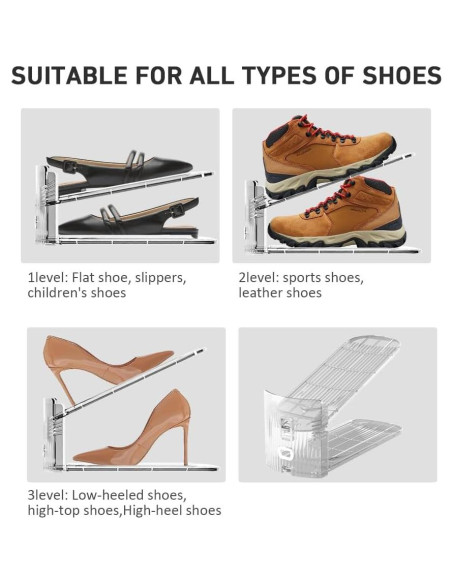 Organizador de Zapatos Transparente WY - Paquete de 12 Unidades