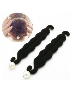2 Piezas Herramientas de Estilo de Cabello Wendy Mall Negro