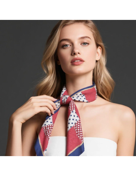 Bufanda Larga de Seda para Mujeres - 150x15 cm - 4 Piezas