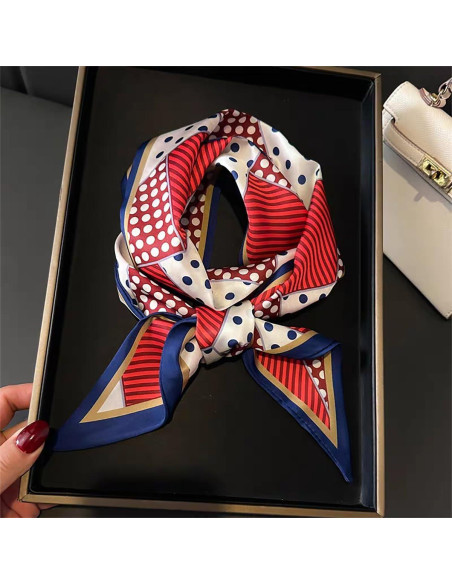 Bufanda Larga de Seda para Mujeres - 150x15 cm - 4 Piezas