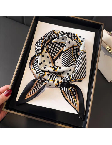 Bufanda Larga de Seda para Mujeres - 150x15 cm - 4 Piezas