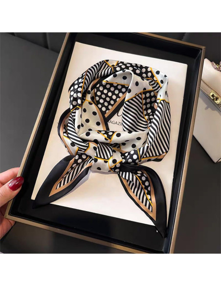 Bufanda Larga de Seda para Mujeres - 150x15 cm - 4 Piezas