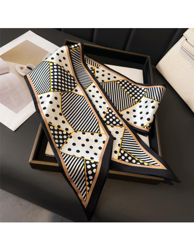 Bufanda Larga de Seda para Mujeres - 150x15 cm - 4 Piezas