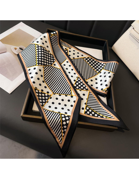 Bufanda Larga de Seda para Mujeres - 150x15 cm - 4 Piezas