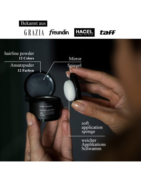 Polvo para Línea de Cabello Leon Miguel - 4g Negro - Unisex