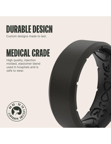Anillo de Silicona Groove Life Edge Negro 11 - Transpirable y Cómodo