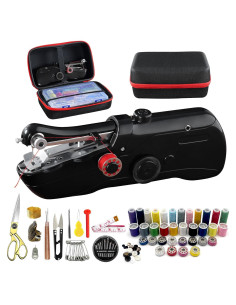 Máquina de Coser de Mano Zasidler Mini Portátil Negra 109 Piezas