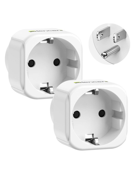 Adaptador de Enchufe LENCENT 2 Pack Europa a EE. UU. 15A