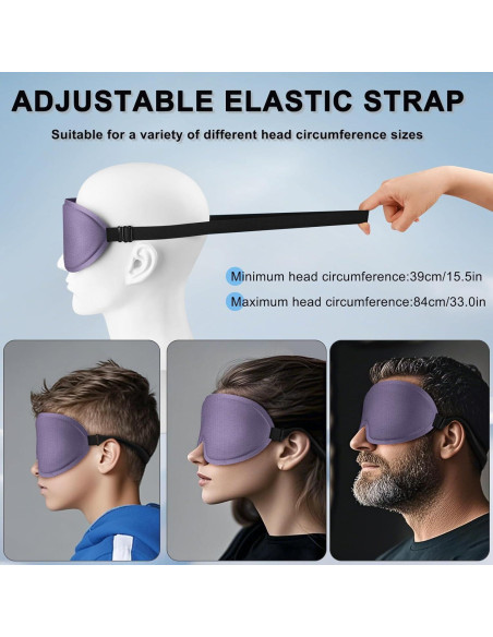 Paquete de 2 Máscaras de Sueño 3D Vanjua - Bloqueo Total de Luz