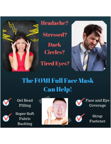 Máscara Facial Caliente Fría FOMI Care Rosa 20x17 cm