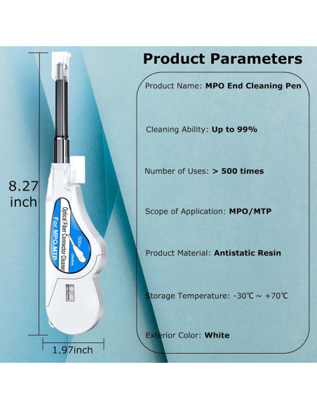 Limpiador de Fibra Óptica MPO/MTP Xunsomten - 500+ Limpiezas