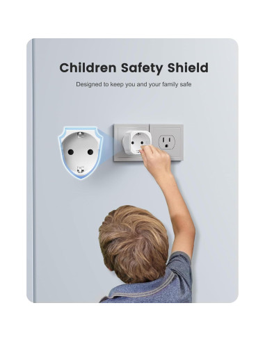 Adaptador de Enchufe LENCENT 2 Pack Europa a EE. UU. 15A