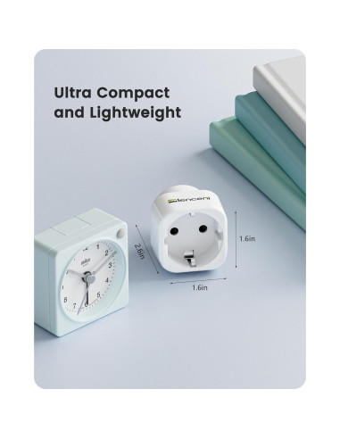 Adaptador de Enchufe LENCENT 2 Pack Europa a EE. UU. 15A