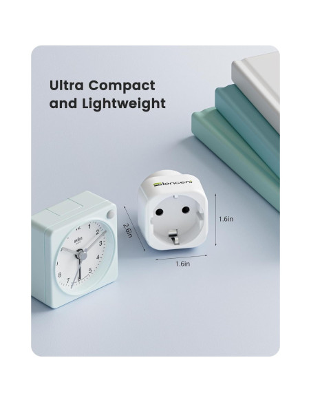 Adaptador de Enchufe LENCENT 2 Pack Europa a EE. UU. 15A