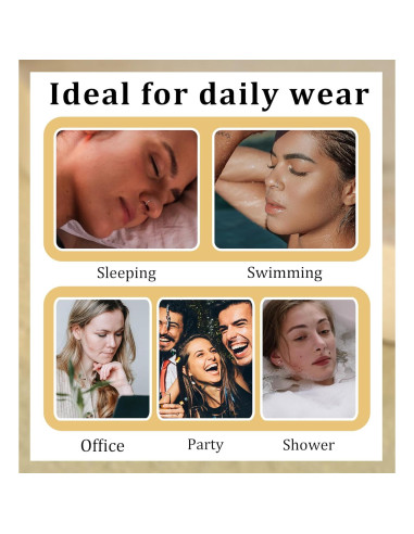 MJust Aros Nasales de Titanio G23 - Juego de 3 Piezas 6mm 8mm 10mm