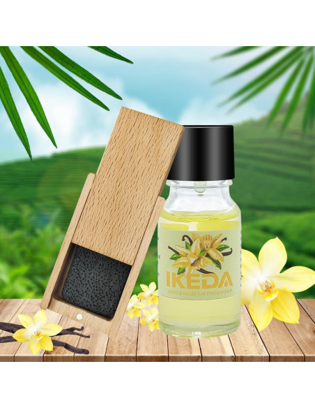 Ambientador de Auto Ikeda Vainilla - Difusor de Madera 83g