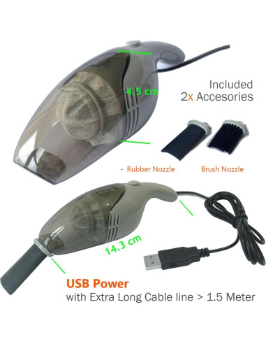 Aspiradora Mini HKODP Ligera 30g para Teclados y Escritorios